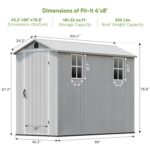 Fit-it 4x8 Plastic Storage with Floor, Gray - Image 3