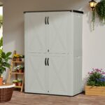 50 Cu.ft Outdoor Storage Cabinet, Beige - Image 8