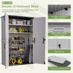 Patiowell 50 Cu Ft Plastic Cabinet, White - Image 4