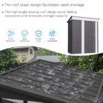 5x3 Metal Shed with Sloped Roof and Lockable Door (Gray) - Image 4