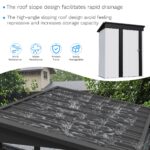 5x3 Metal Shed with Sloped Roof and Lockable Door (White) - Image 4