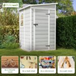 5x4 Plastic Storage Shed, Gray - Image 6