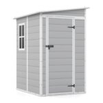 5x4 Plastic Storage Shed, Gray