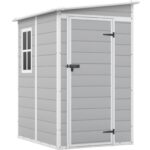 5x4 Plastic Storage Shed, Gray - Image 9
