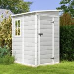 5x4 Plastic Storage Shed, Gray - Image 2