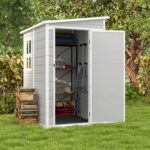 5x4 Plastic Storage Shed, Gray - Image 7