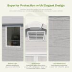 6x10 ft Plastic Shed with Window, Gray - Image 5
