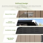 6x4 Metal Shed with Peak Roof (Brown) - Image 5