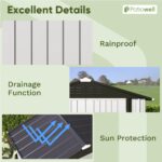6x4 Metal Shed with Peak Roof (White) - Image 4