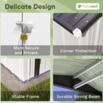 6x4 Metal Shed with Peak Roof (White) - Image 5