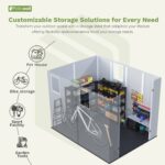 6x8 ft Plastic Storage Shed with Vents and Windows, Gray - Image 6