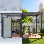 6x8 Metal Storage Shed with 7x8 Pergola Covered Porch - Image 6