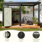 6x8 Metal Storage Shed with 7x8 Pergola Covered Porch - Image 7