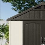 Kick-it 8x8 Plastic Storage Shed with Floor and Windows, Gray & Beige - Image 6