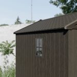 Kick-it 8x10 Plastic Storage Shed with Floor, Brown - Image 14
