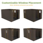 Kick-it 8x10 Plastic Storage Shed with Floor, Brown - Image 4