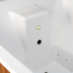 Scandinavian Hybrid Square Wood-Fired Hot Tub & Cold Plunge – with LED & Aeromassage (6-8 Person) - Image 18