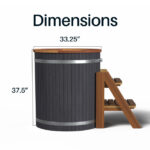 Lumina Outdoor Wooden Ice Bath Cold Plunge Tub | 118 Gallon Water Capacity | 37.5” x 33.25” - Image 7