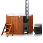 Scandinavian Hybrid Circular Cold Plunge & Wood-Fired Spa (2-4 People)