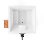 Scandinavian Hybrid Square Wood-Fired Hot Tub & Cold Plunge – with LED & Aeromassage (6-8 Person) - Image 3